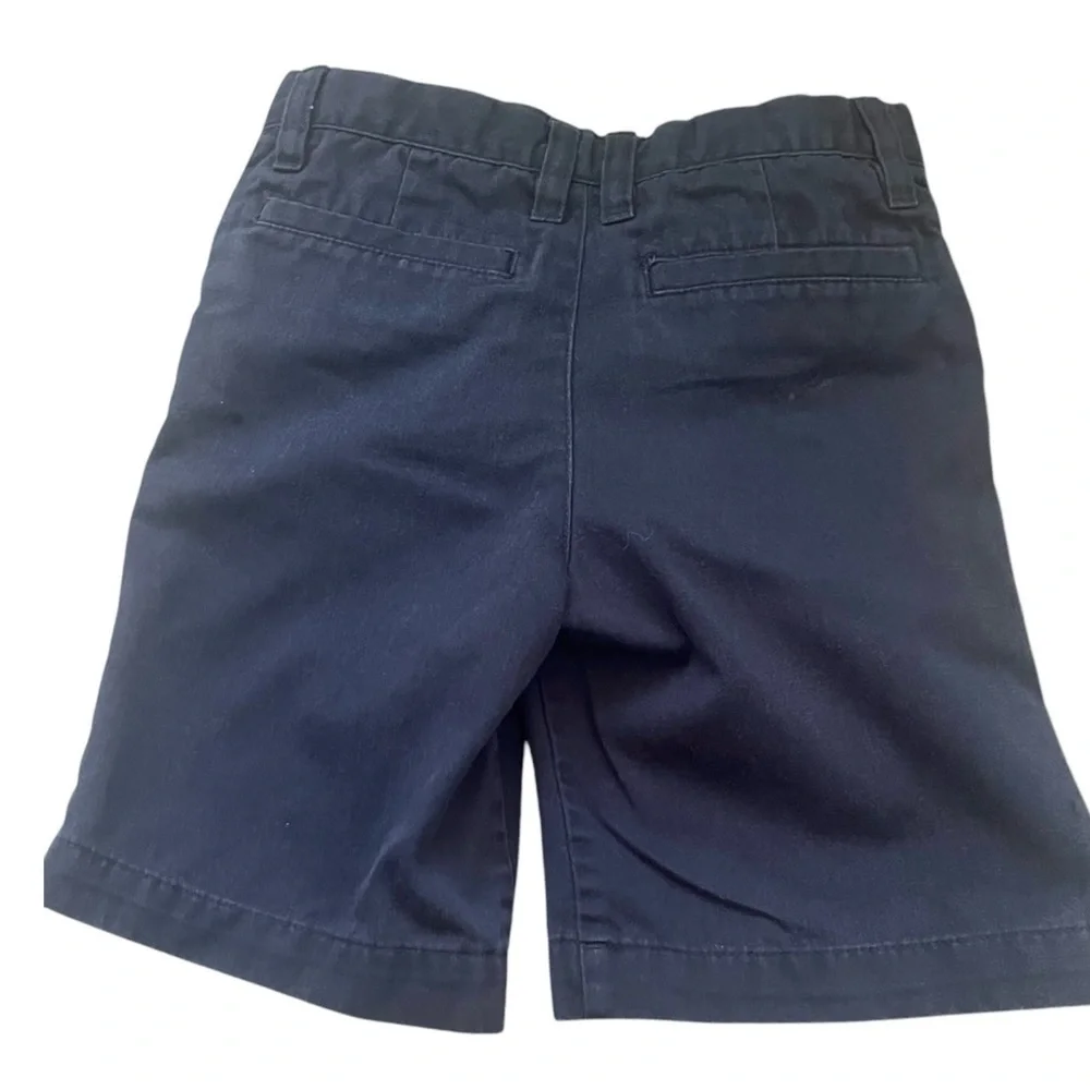Cherokee casual cargo navy blue shorts Boys 6 side back pockets cotton blend zip